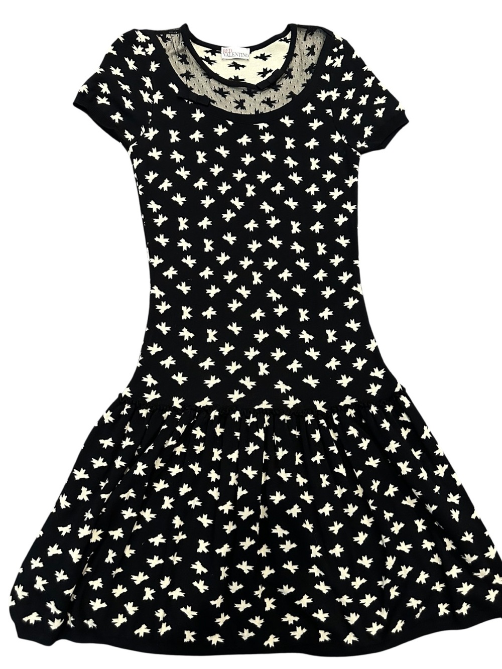 Red Valentino Black & White Print Dress